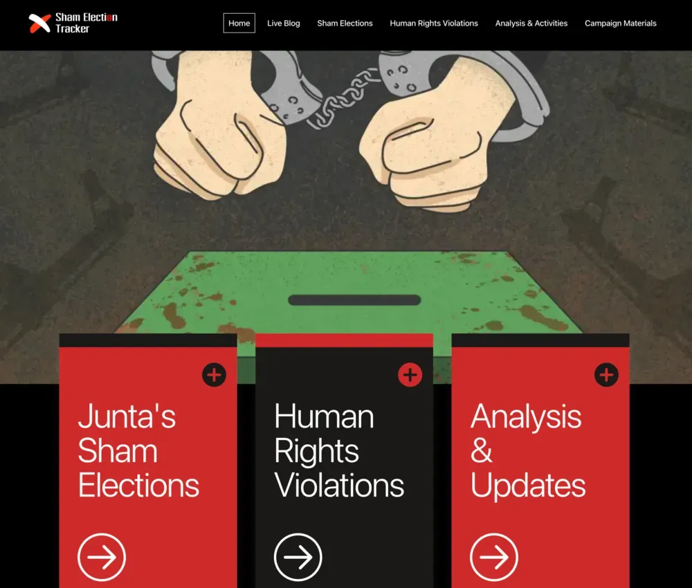 Sham Election Tracker website image